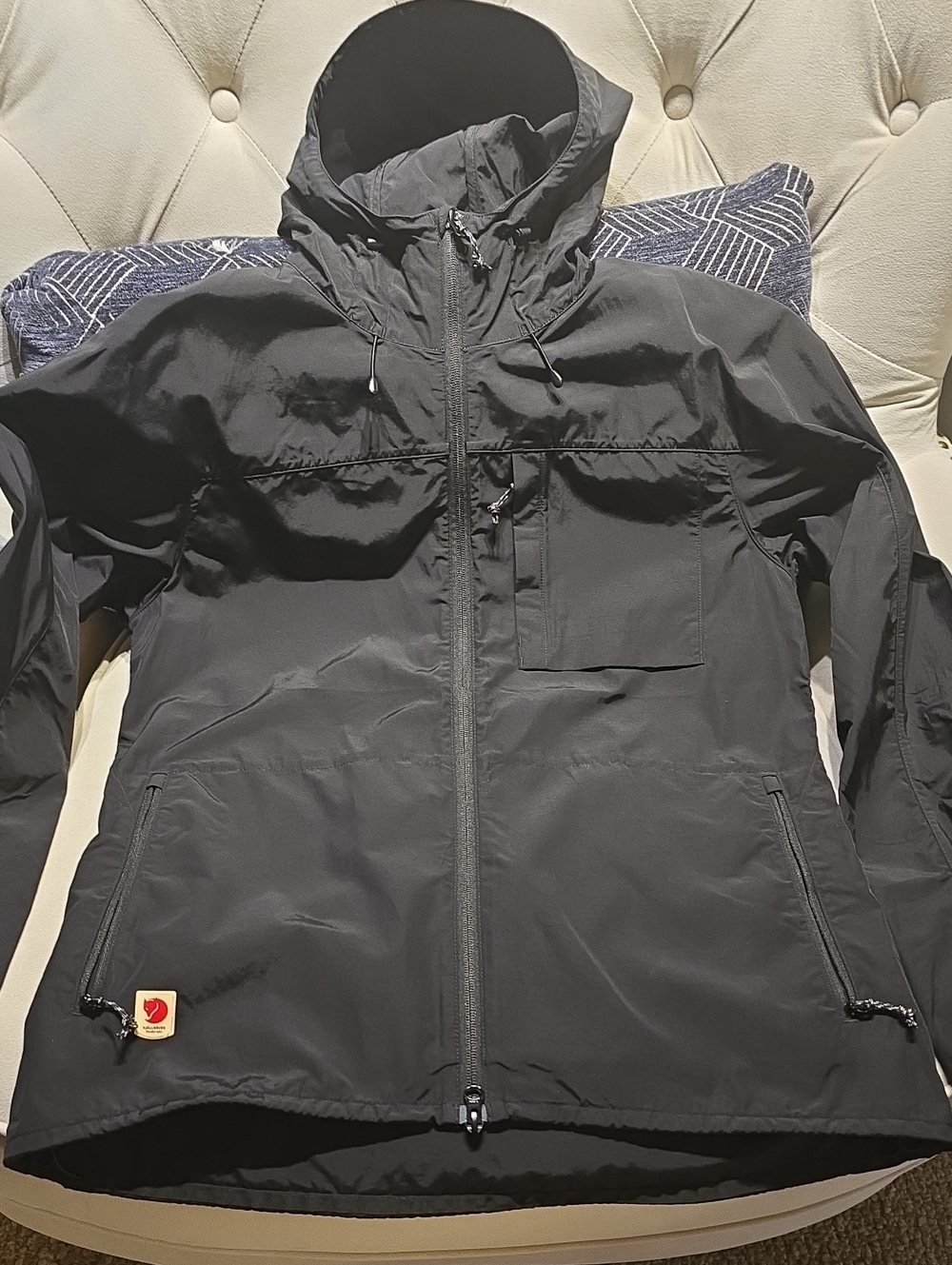 Fjallraven Black Hooded Utility Jacket